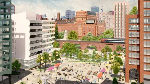 Aerial.  The Square, Plot C: Sister Manchester
